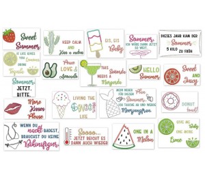 Stickdatei - Sweet Summer Sprüche